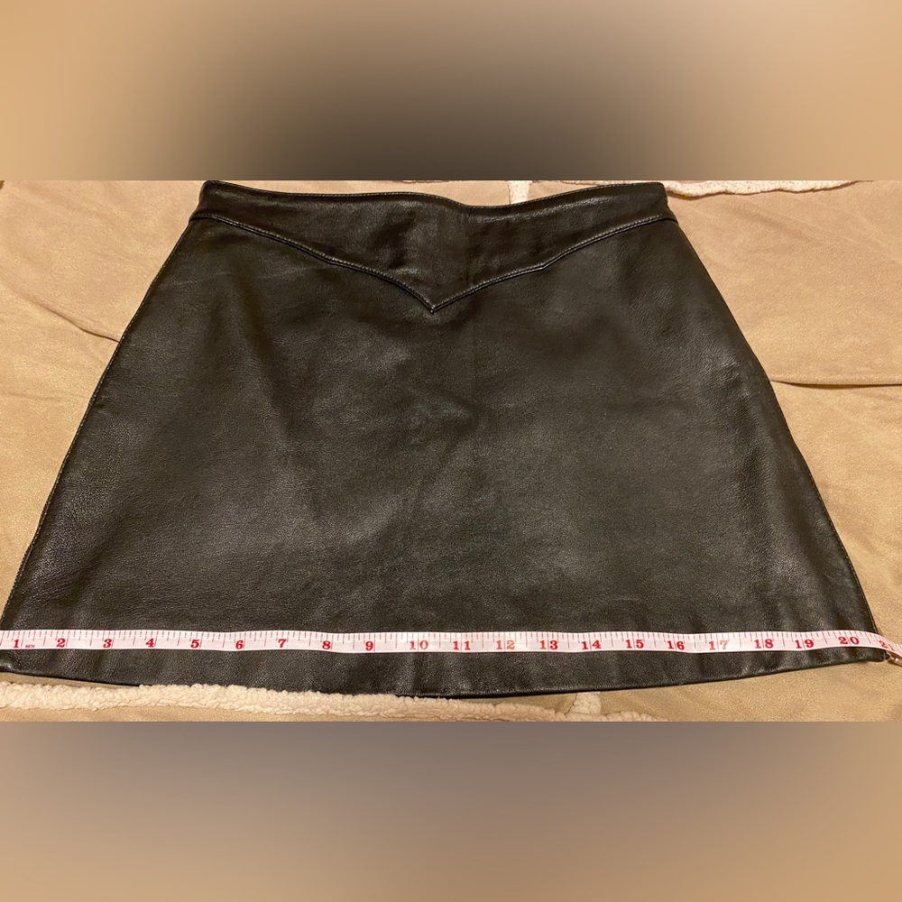 Leather Mini Skirt - image 3